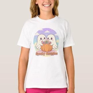 Mysigt Spöken & Candy Halloween T-Shirt - Cute