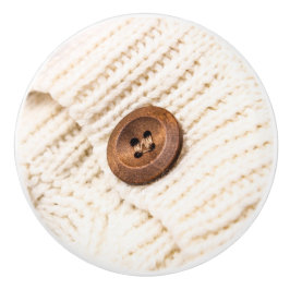 Mysigt sticka-svettningsknapp Rustik brun grädde Knopp