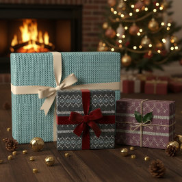 mysigt stickmönster presentpapper uppsättning