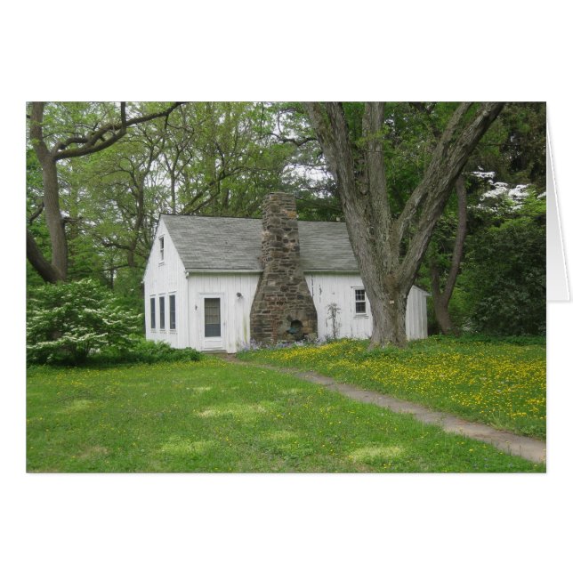 Mysigt stuga hälsningskort (Framsidan Horizontal)