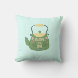 Mysigt Tea Time Pillow - Elegant Tea Älskare Decor Kudde