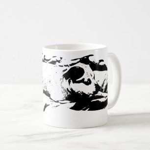 Mysigt Terrier Watch on Winter Bed Kaffemugg