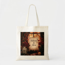 Mysigt textur för höstfönster tygkasse