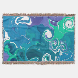 Mysigt Throw Blanket-marmorutformning stil. Filt