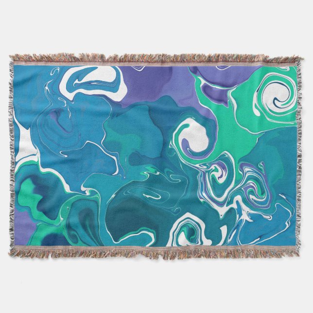 Mysigt Throw Blanket-marmorutformning stil. Filt (Framsidan)