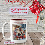 Mysigt upp med jul Mugg<br><div class="desc">Mysigt med en jul Mugg. Indulge i julens magi med vår festliga samling av helgdag-temat kaffe koppar! Mugg har tomten och mrs Claus, utanför, sitta på en bänk, tar in julhelgen och njuter av kaffet.. eller kanske en hett kakao! Charming mugg har en underbar utformning, från lekfullt snöflingor och vänligt...</div>
