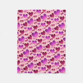 Mysigt upp under en "Meadow of hearts" Fleecefilt