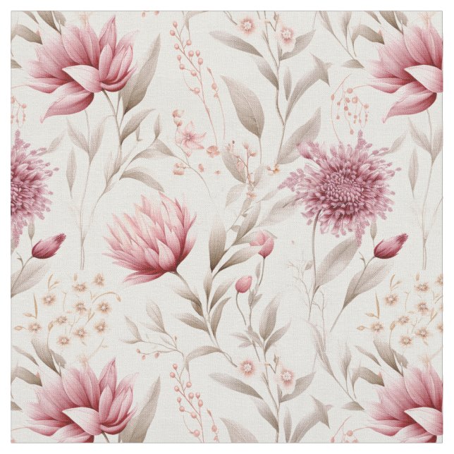 mysigt utformning av rosa botaniskt underlag tyg (Närbild)