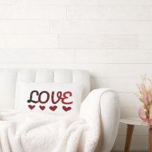 Mysigt Valentine Pillow med Kärlek Design