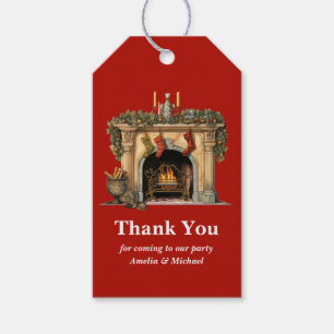 Mysigt Victorian Fireplace-Tack Presentetikett