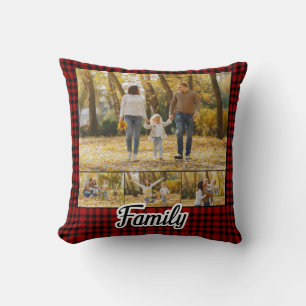 Mysigt vid jul Red Black Buffalo Play Land Kudde