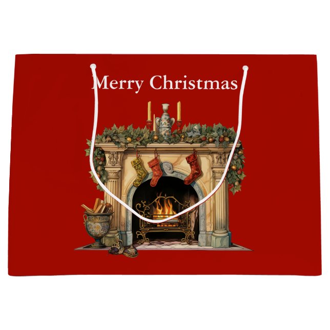 Mysigt Viktoriansk fireplace-jul (Framsidan)
