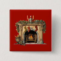 Mysigt Viktoriansk fireplace-jul