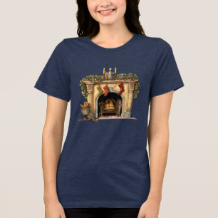 Mysigt Viktoriansk fireplace-jul T Shirt