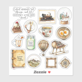 Mysigt Vintage Vibes Sticker Lakan Klistermärken