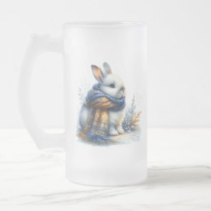 Mysigt vinter-Önskemål till något bunny Speciell k Frostat Ölglas