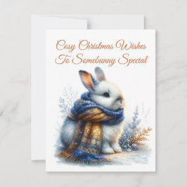 Mysigt vinter-Önskemål till något bunny Speciell k Julkort