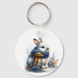 Mysigt vinter-Önskemål till något bunny Speciell k Nyckelring