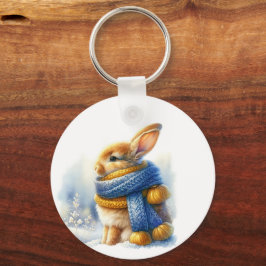 Mysigt vinter-Önskemål till något bunny Speciell k Nyckelring