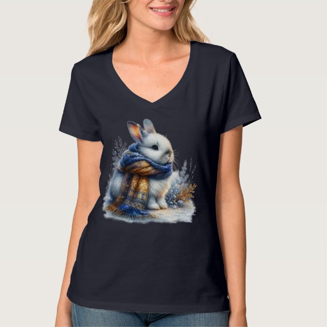 Mysigt vinter-Önskemål till något bunny Speciell k T Shirt (Framsida)