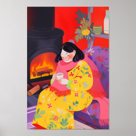 Mysigt vintermorgon poster