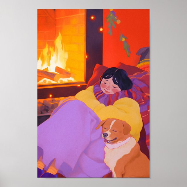 Mysigt vintermorgon poster (Framsidan)