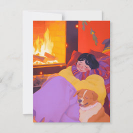 Mysigt vintermorgon vykort