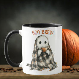 Mysigt White Ghost Boo Brew Halloween-kaffe Mugg