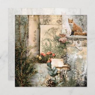 Mysigt Winter Deep Cottagecore Scrapbook-sida Inbjudningar