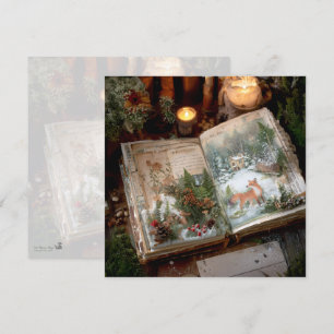 Mysigt Winter Deep Cottagecore Scrapbook-sida Inbjudningar