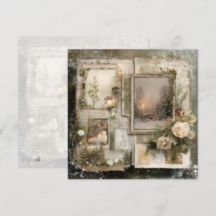 Mysigt Winter Deep Cottagecore Scrapbook-sida Inbjudningar