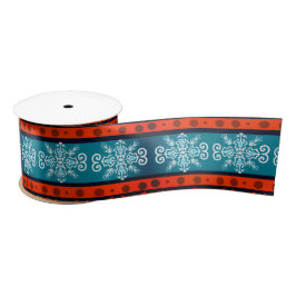 Mysigt Winter Mönster Satin Ribbon