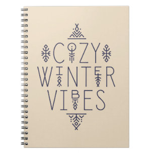Mysigt Winter Vibes-design Anteckningsbok