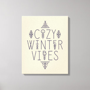 Mysigt Winter Vibes-design Canvastryck