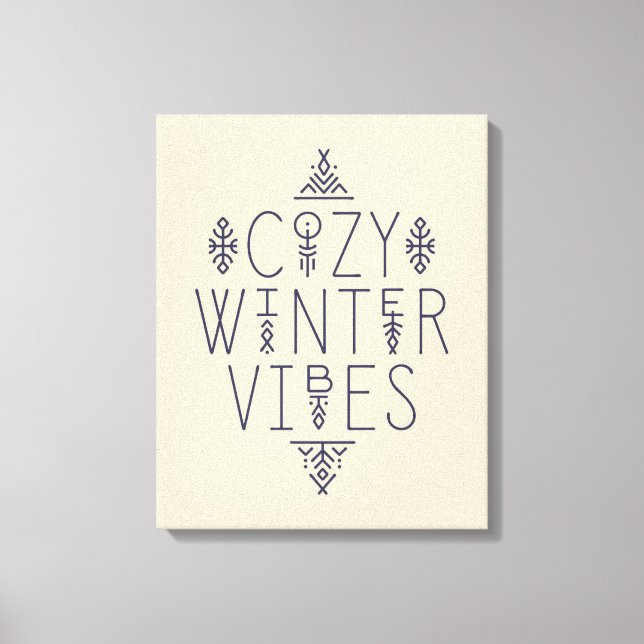 Mysigt Winter Vibes-design Canvastryck (Framsida)
