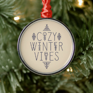 Mysigt Winter Vibes-design Julgransprydnad Metall