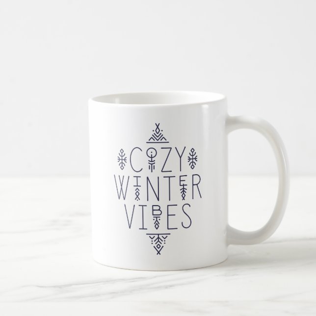 Mysigt Winter Vibes-design Kaffemugg (Höger)