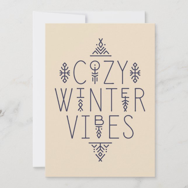 Mysigt Winter Vibes-design Kort (Framsida)