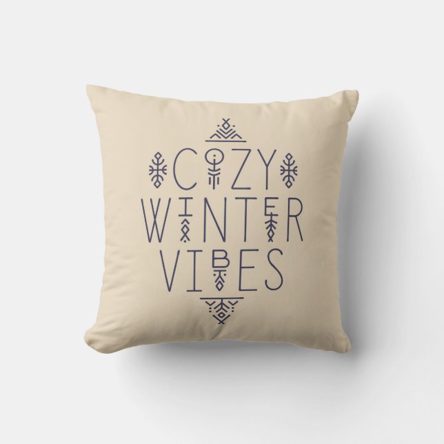 Mysigt Winter Vibes-design Kudde (Framsida)