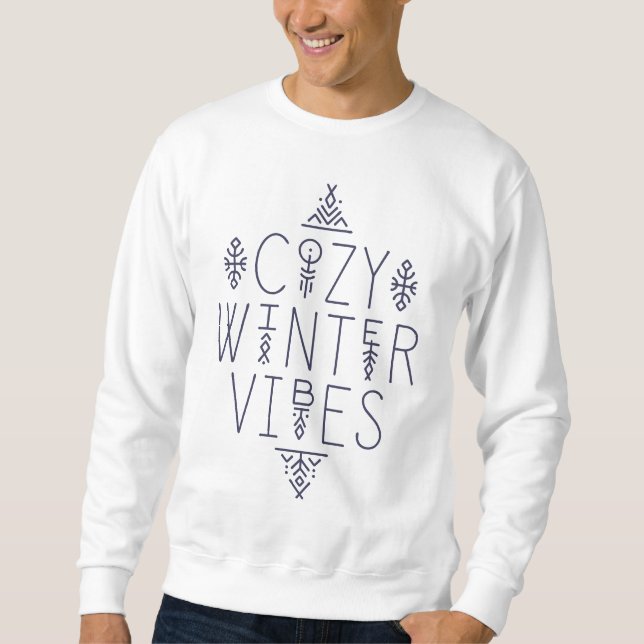 Mysigt Winter Vibes-design Lång Ärmad Tröja (Framsida)