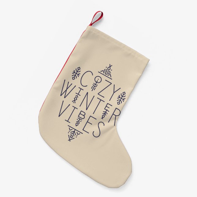 Mysigt Winter Vibes-design Liten Julstrumpa (Framsidan (Hängande))
