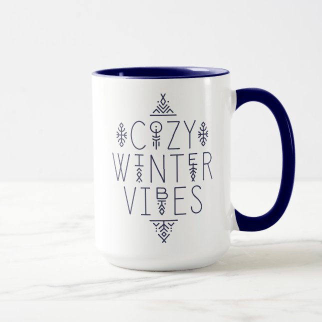 Mysigt Winter Vibes-design Mugg (Höger)