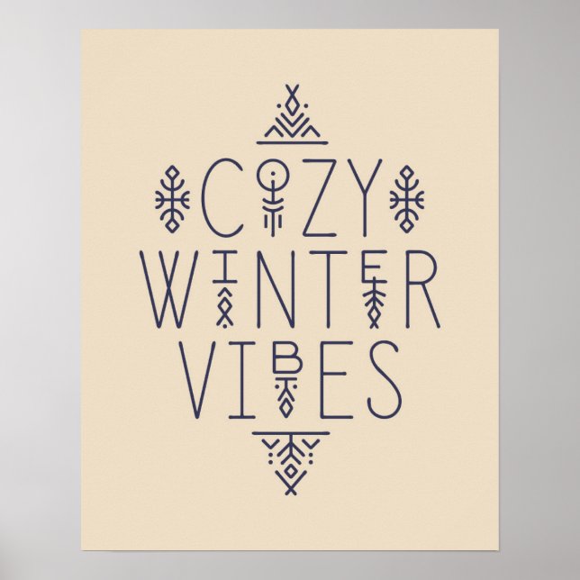 Mysigt Winter Vibes-design Poster (Framsidan)