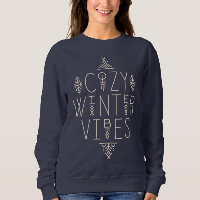 Mysigt Winter Vibes-design T Shirt (Framsida)