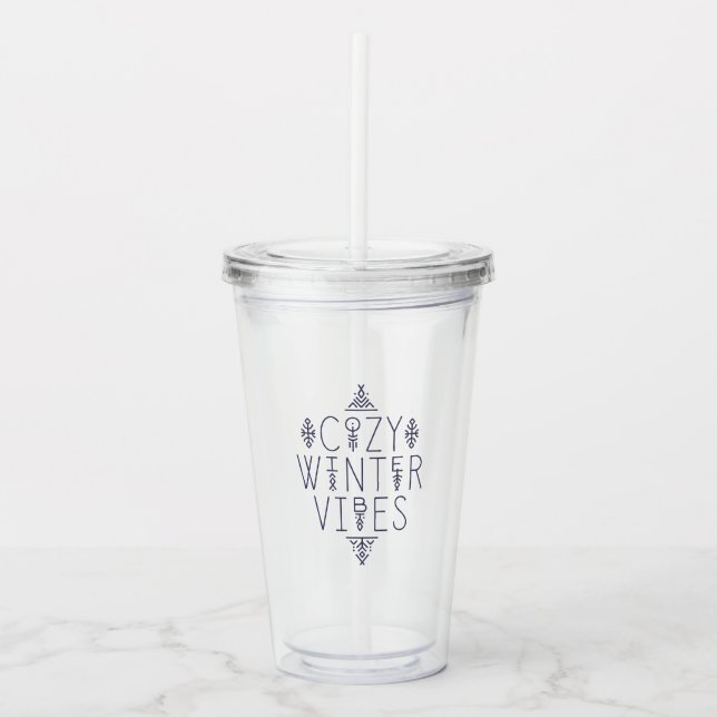 Mysigt Winter Vibes-design Take Away Mugg (Framsida)
