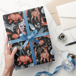 Mysigt Woodland Forest Animal jul Presentpapper