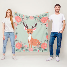 Mysigt Woodland Friends Hjort Fleecefilt