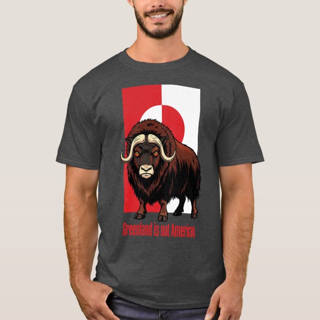 Myskoxe Grönland är inte amerikanskt T Shirt (Framsida)