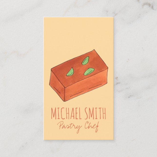 Mysore Pak Indian Sweet Bakery Pastry Chef Food Visitkort (Framsida)