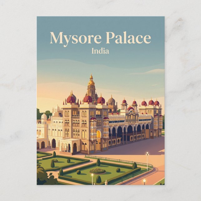 Mysorepalatset Indien Vykort (Framsida)